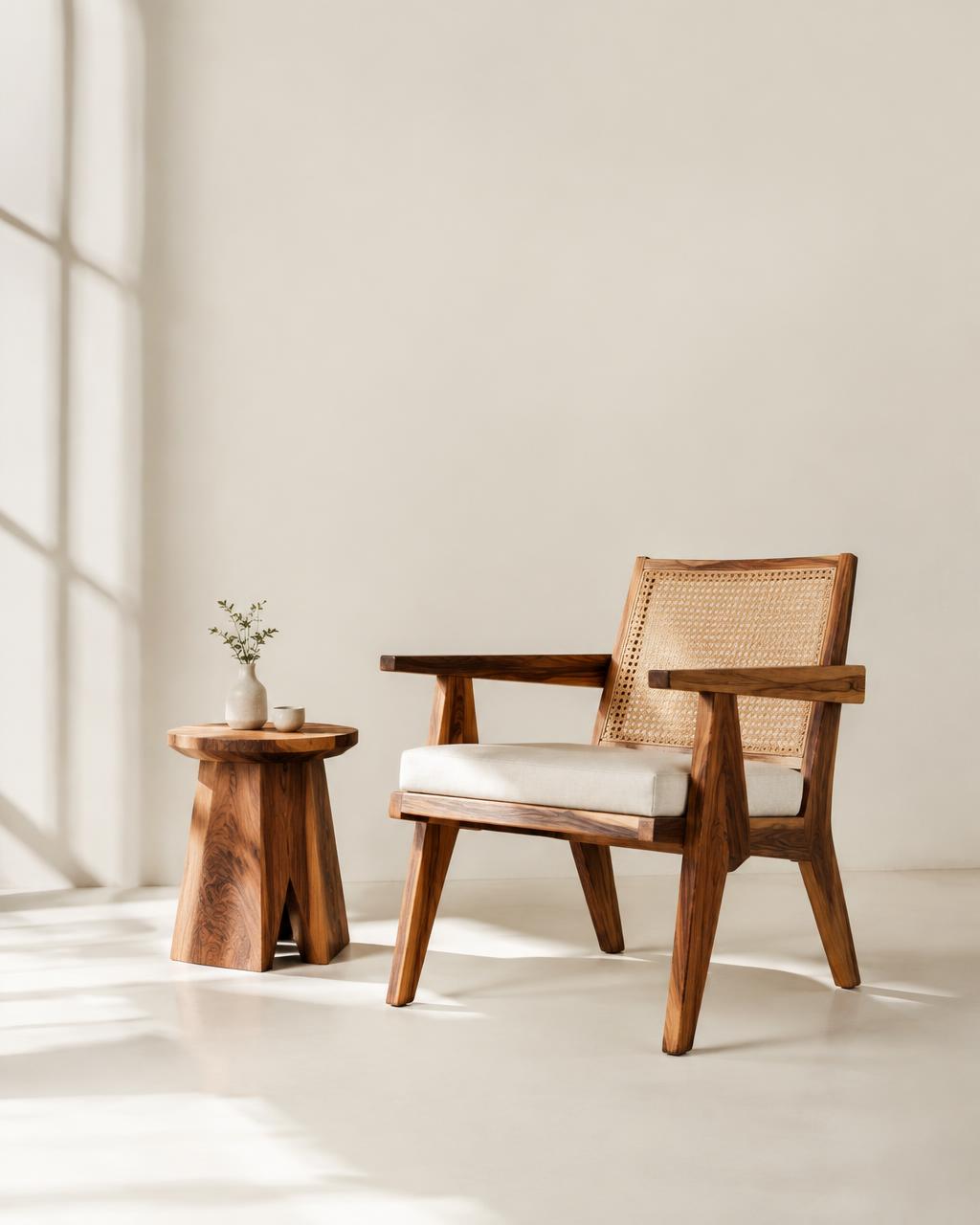 Sheesham & Cane Lounge Chair
